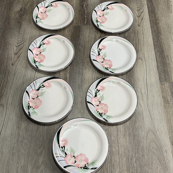 Sango Jolie Salad Plates Set of 7  Made in Korea #253319 Size 7.5” Round - Picture 1 of 16